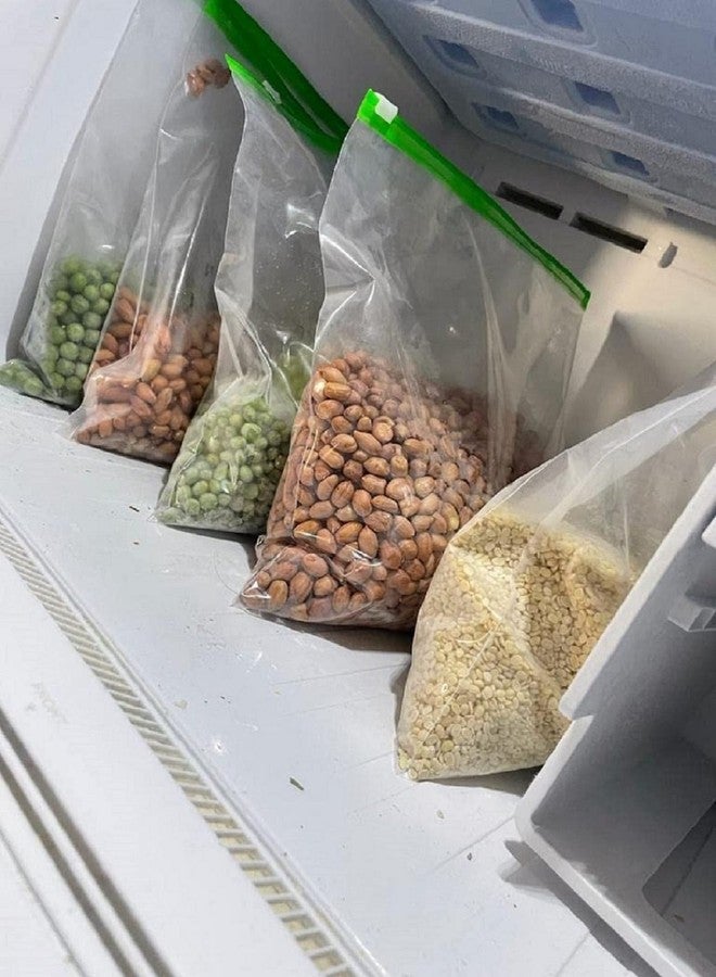 موبديسك مجموعة أكياس تخزين متعددة الأغراض من موب ديسك، مزودة بسحاب وقفل منزلق، مثالية للخضراوات والثلاجة، قابلة لإعادة الاستخدام والإغلاق بقفل منزلق، (عبوة من 5 أكياس) - Ur-104 - Image 3